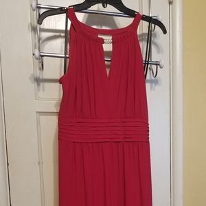 Red Halter maxi dress sz M